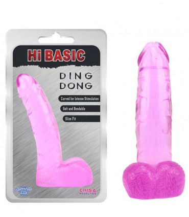 Dildo Ding Dong Transparente-Pink