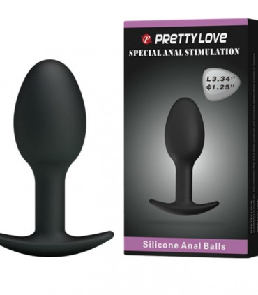 Pretty Love Plug Anal Silicona 6.5 cm Negro