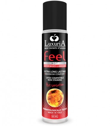 Luxuria Feel Hot Sensation Lubricante Base Agua Efecto Calor 60 ml