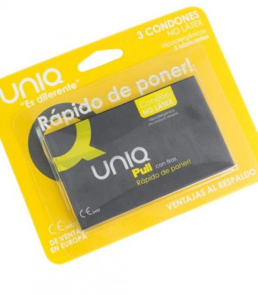 Uniq Pull Con Tiras Preservativo Sin Latex 3uds