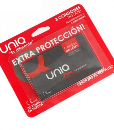 Uniq Free Aro Protector Preservativo Sin Latex  3uds