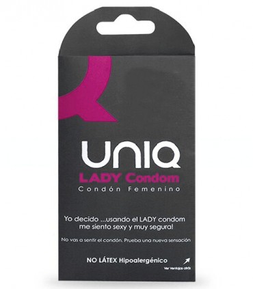 Unique Condom Femenino Con Liguero Sin Latex  3uds