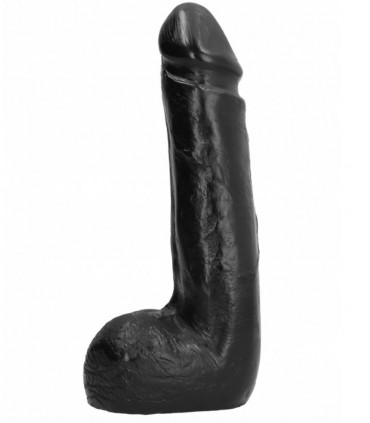 All Black Dildo Realistico Negro Suave 20 cm