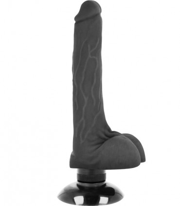 Basecock Realistic Vibrador 2-1 Negro 18.5cm