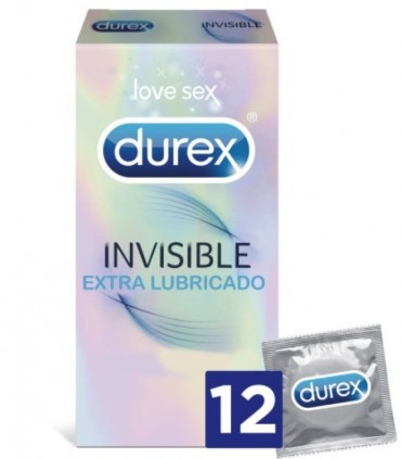 Durex Invisible Extra Lubricado 12 Uds
